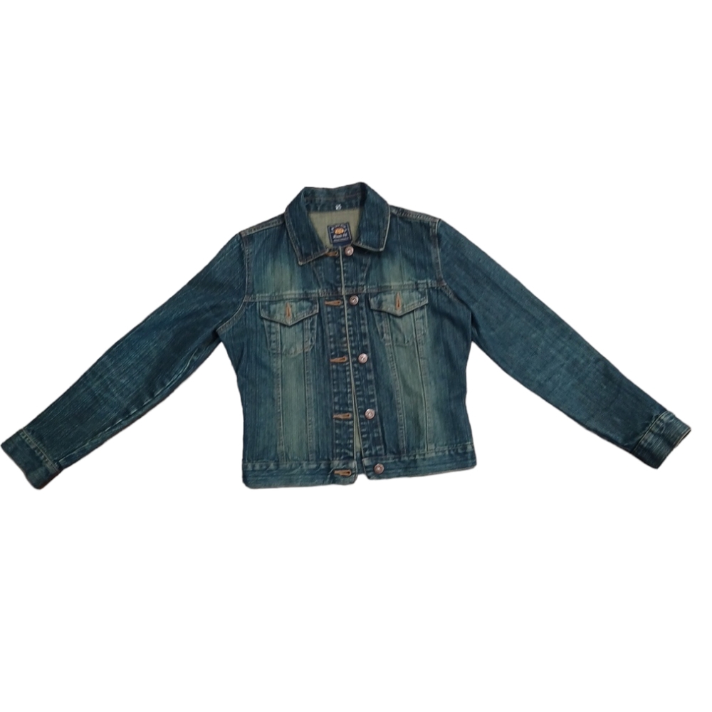 Route 66 jacket jeans long sleeve button pockents size S color blue